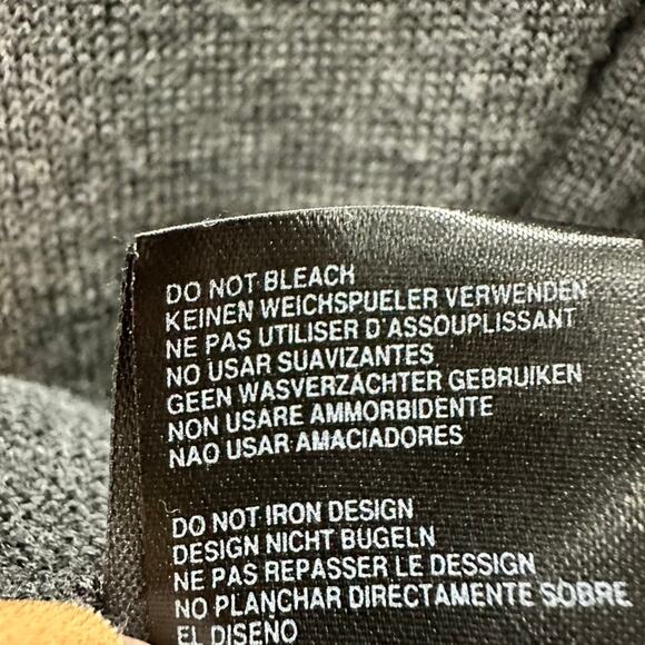 Leif Nelson Men's Large Gray Knit Sweater V-Neck Soft Casual Stretch Comfort EUC - Picture 7 of 9